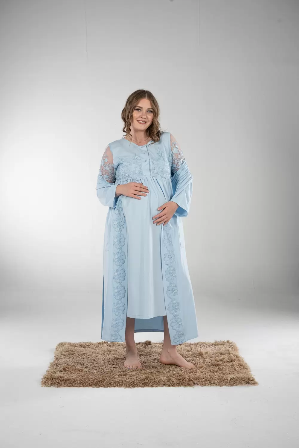 Midi set of two midi gown and midi robe