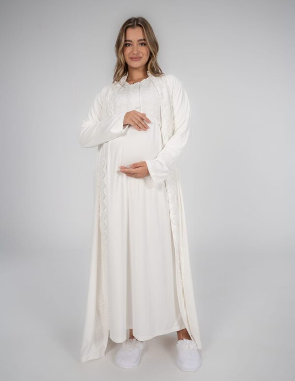 SS204 - Maxi Robe - White, XXL