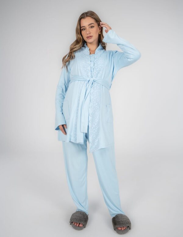 SS204 - Short Robe - L, Baby Blue