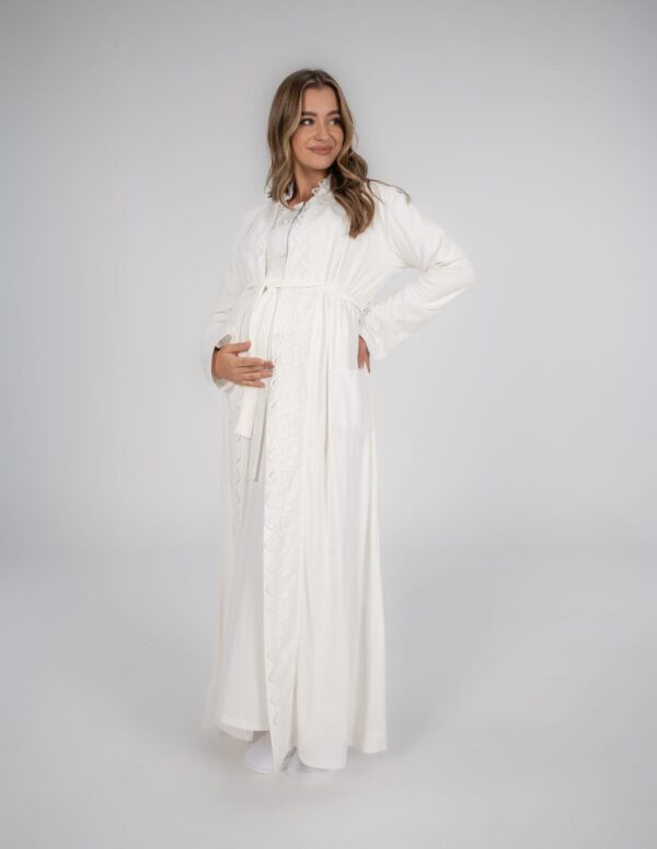 SS204 - Maxi Gown Set - White, S