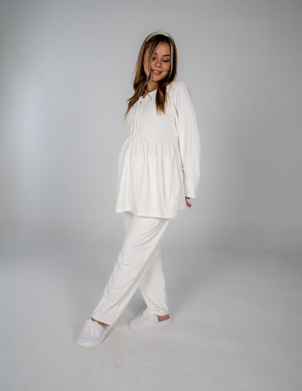 WN204 - Long Sleeve PJ - White, XL