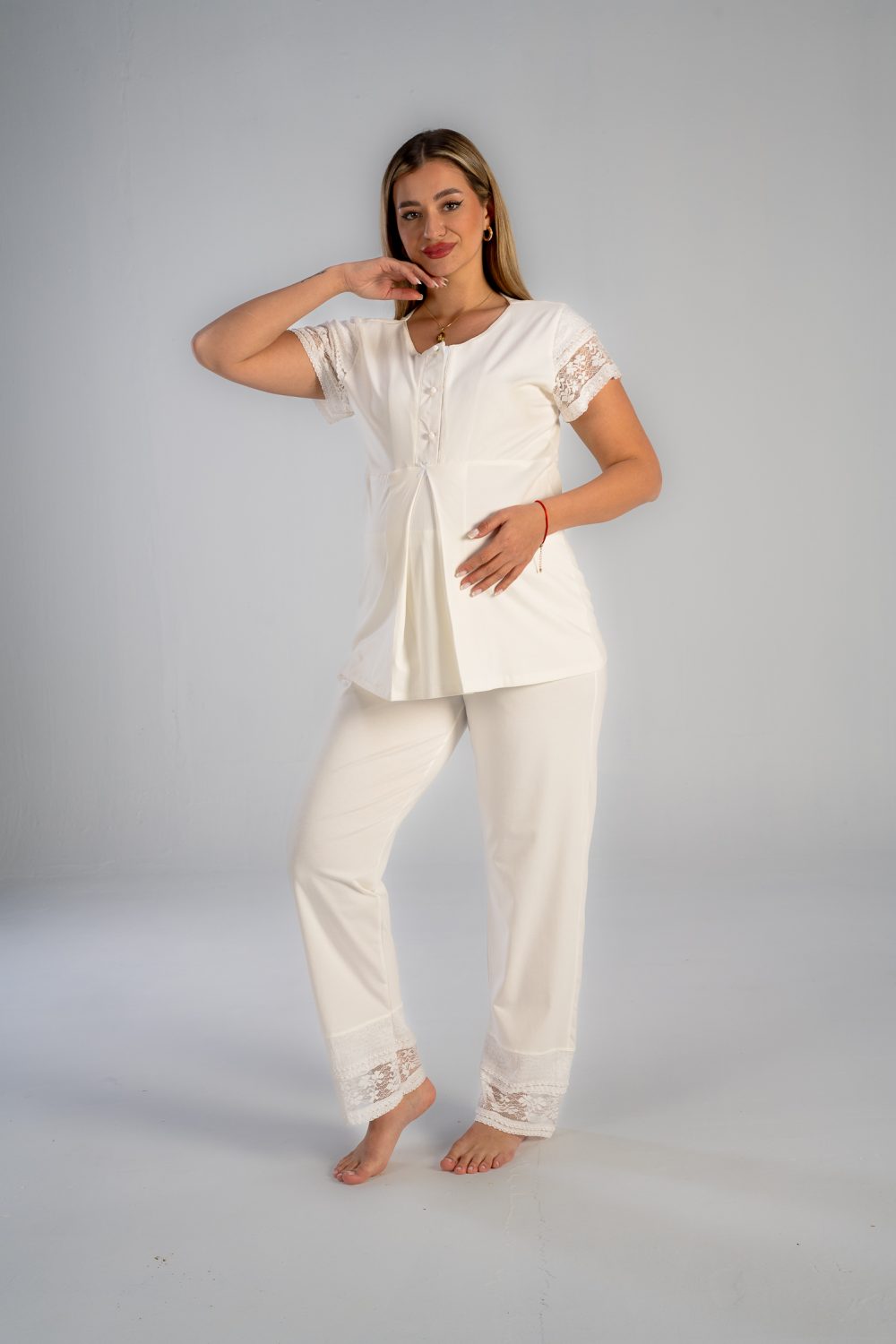 SM205 - White ½ Sleeve PJ