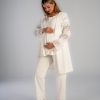 Summer maternity and nursing white pajama set shipping across all Egypt