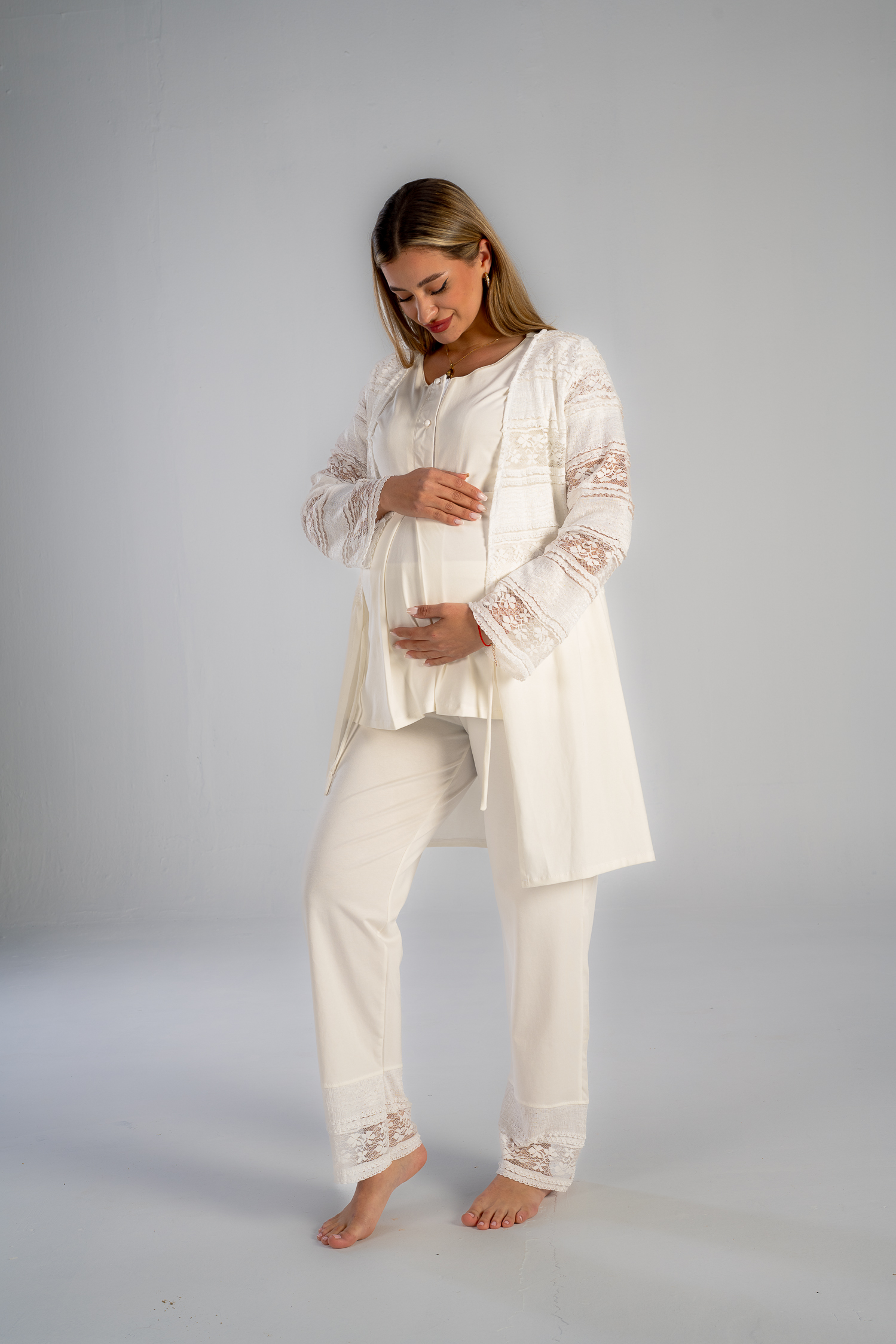 DSC_0346 Summer maternity and nursing white pajama set shipping across all Egypt