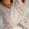 Summer maternity and nursing white pajama set shipping across all Egypt