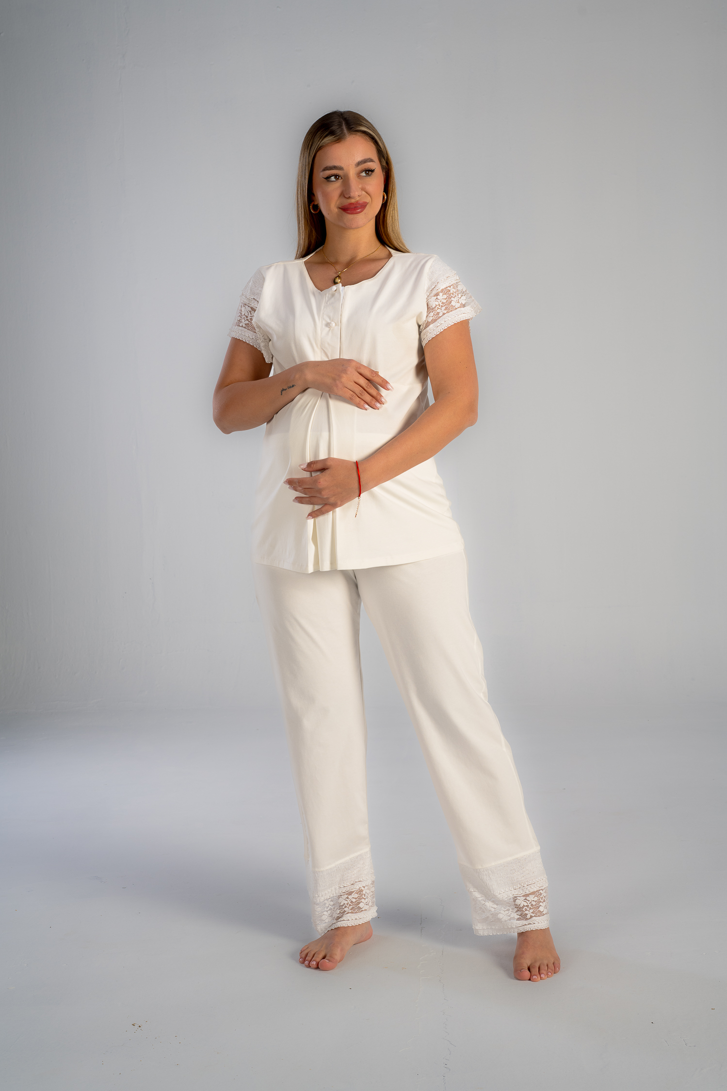 DSC_0356 Summer maternity and nursing white pajama set shipping across all Egypt