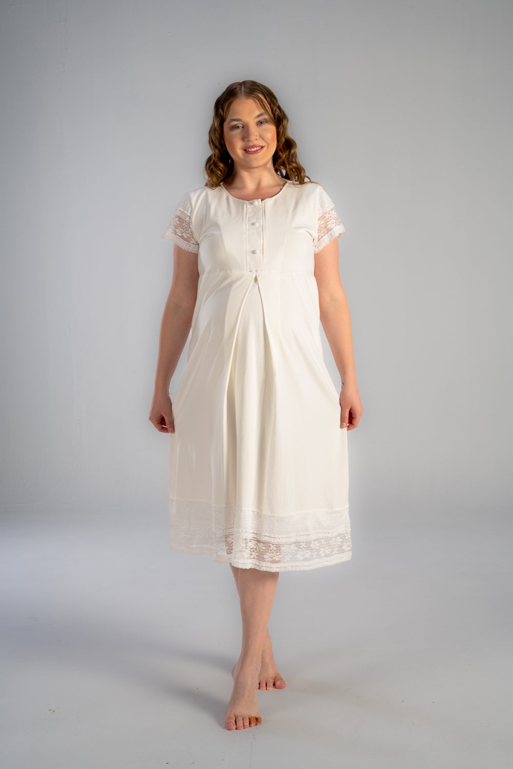 SM205 - White Midi Gown
