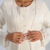 White maternity pajama set of 3