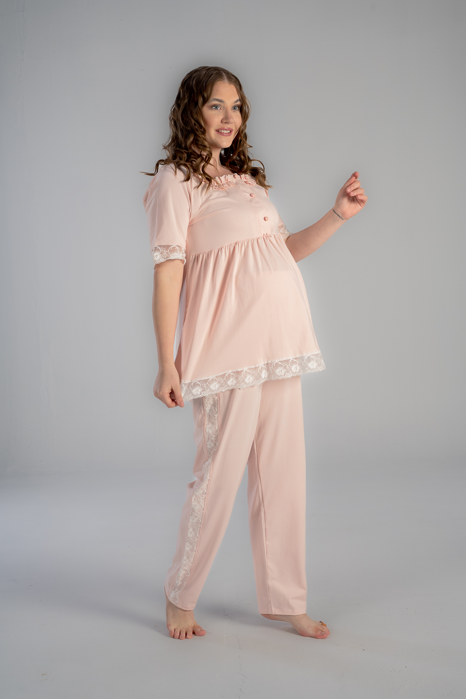 DSC_1155 (1) Maternity And Nursing Half Sleeve PJ | 5 Colors