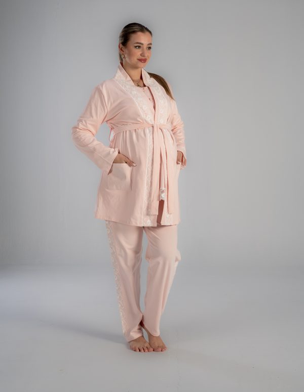 SM205 - Long Sleeve PJ Set - Pink, S