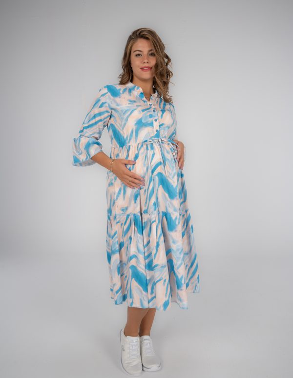 فستان صيفي ازرق ميدي - أزرق, M