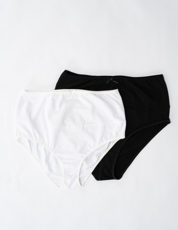 Comfortable, soft maternity underwear - Black and White, S
