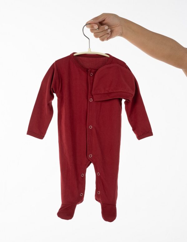 SS205-Plain onesie - Maroon