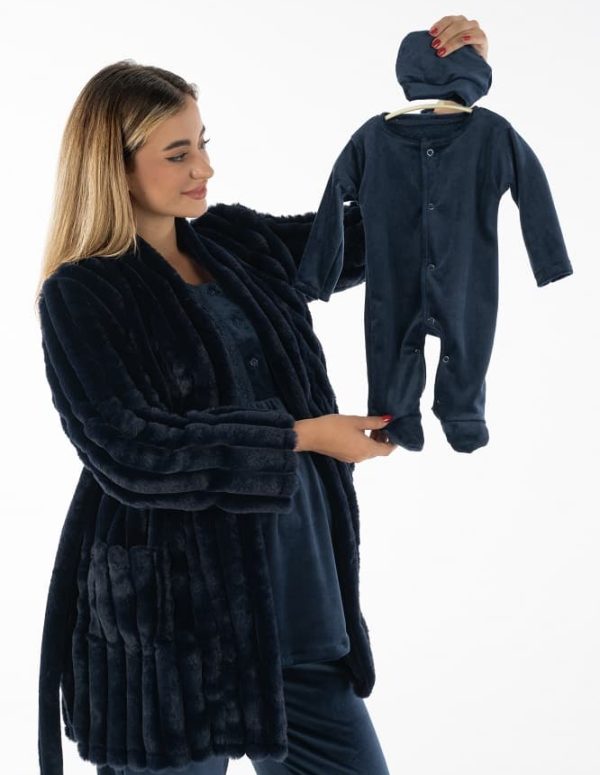 WN206-Plain Onsie - Dark Blue