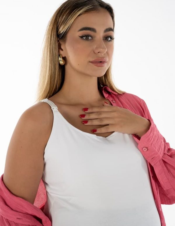 Basic Maternity Undershirt - White, S