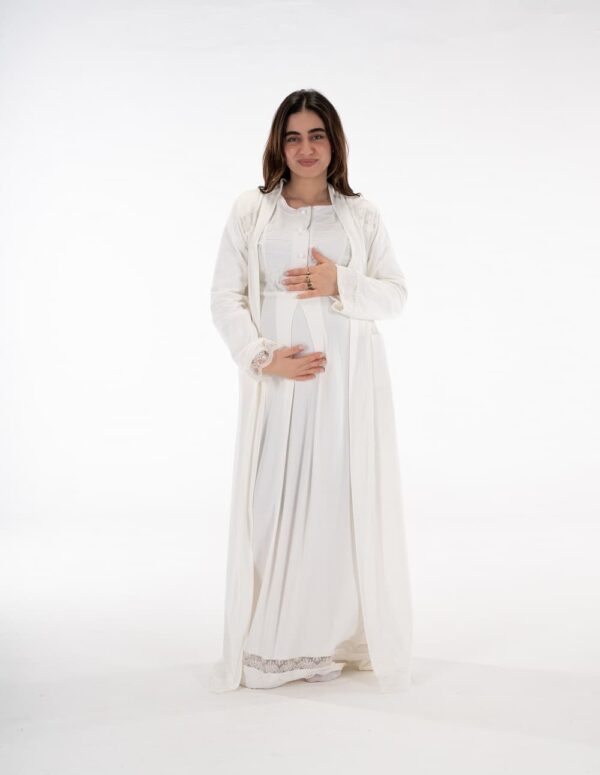 SS206-Maxi Gown Set - White, S