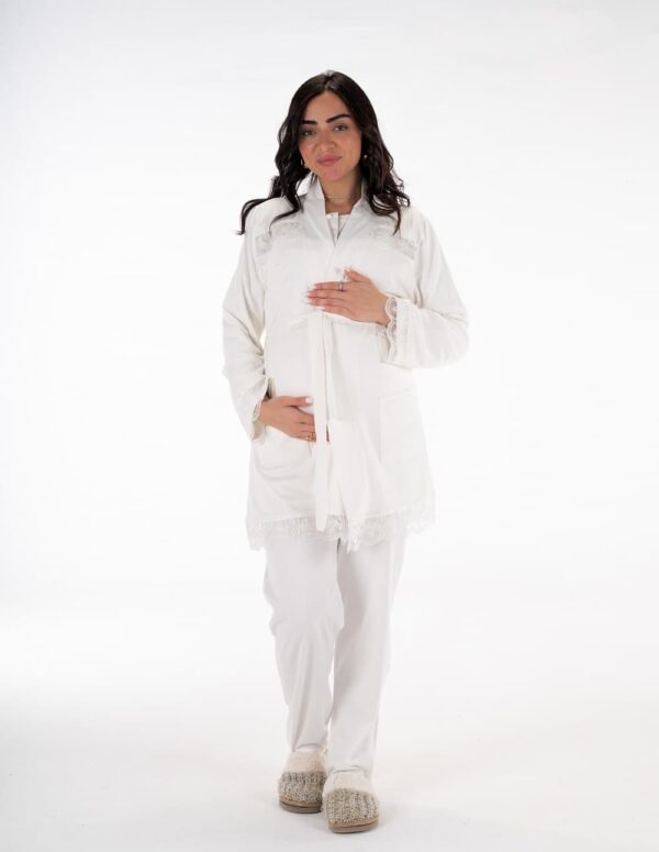 SS206-Long Sleeve PJ Set - White, S