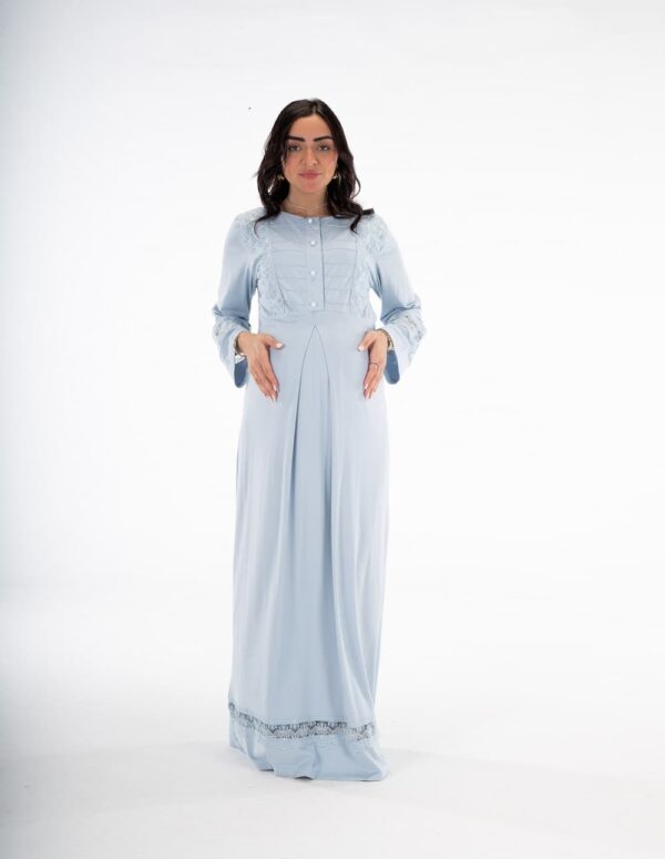 SS206-Maxi Gown Set - Blue, S